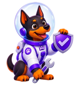 Fred, mascote astronauta da UniversoWeb