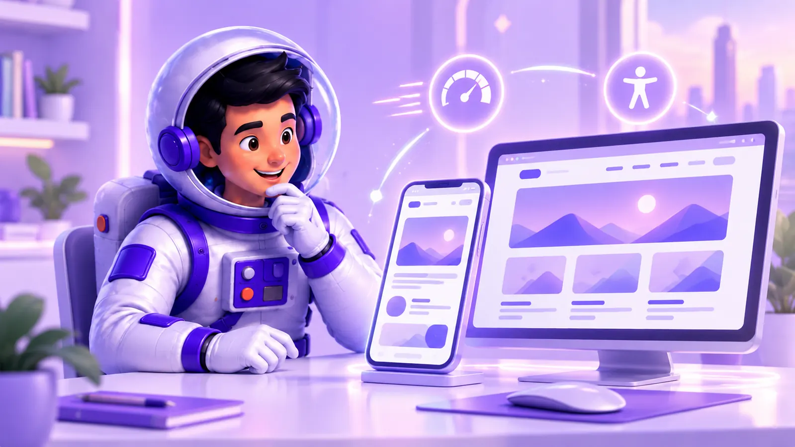 João compara a experiência de um website no computador e no telemóvel